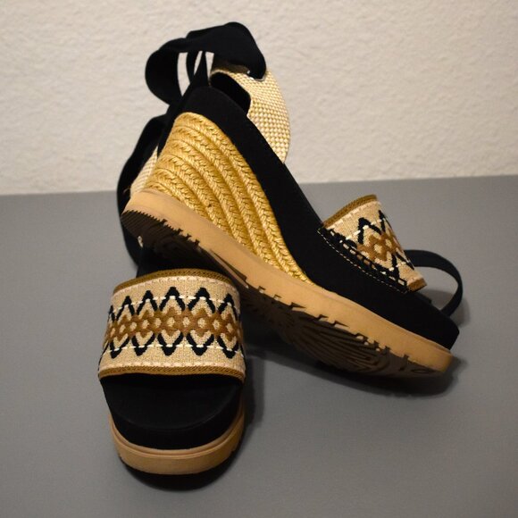 UGG Abbot Ankle Wrap Platform Sandals Sz 8 - Picture 2 of 12